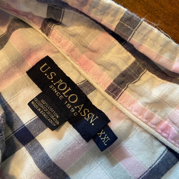 U.S. Polo Assn Linen 2XL Button Down S/S - Picture 4 of 4